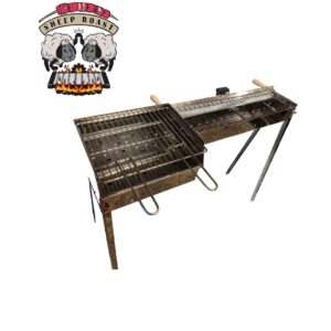 SheepRoast Fornacella Automatizzata Gira Arrosticini con Braciere in Acciaio Inox ( 24 Slot )